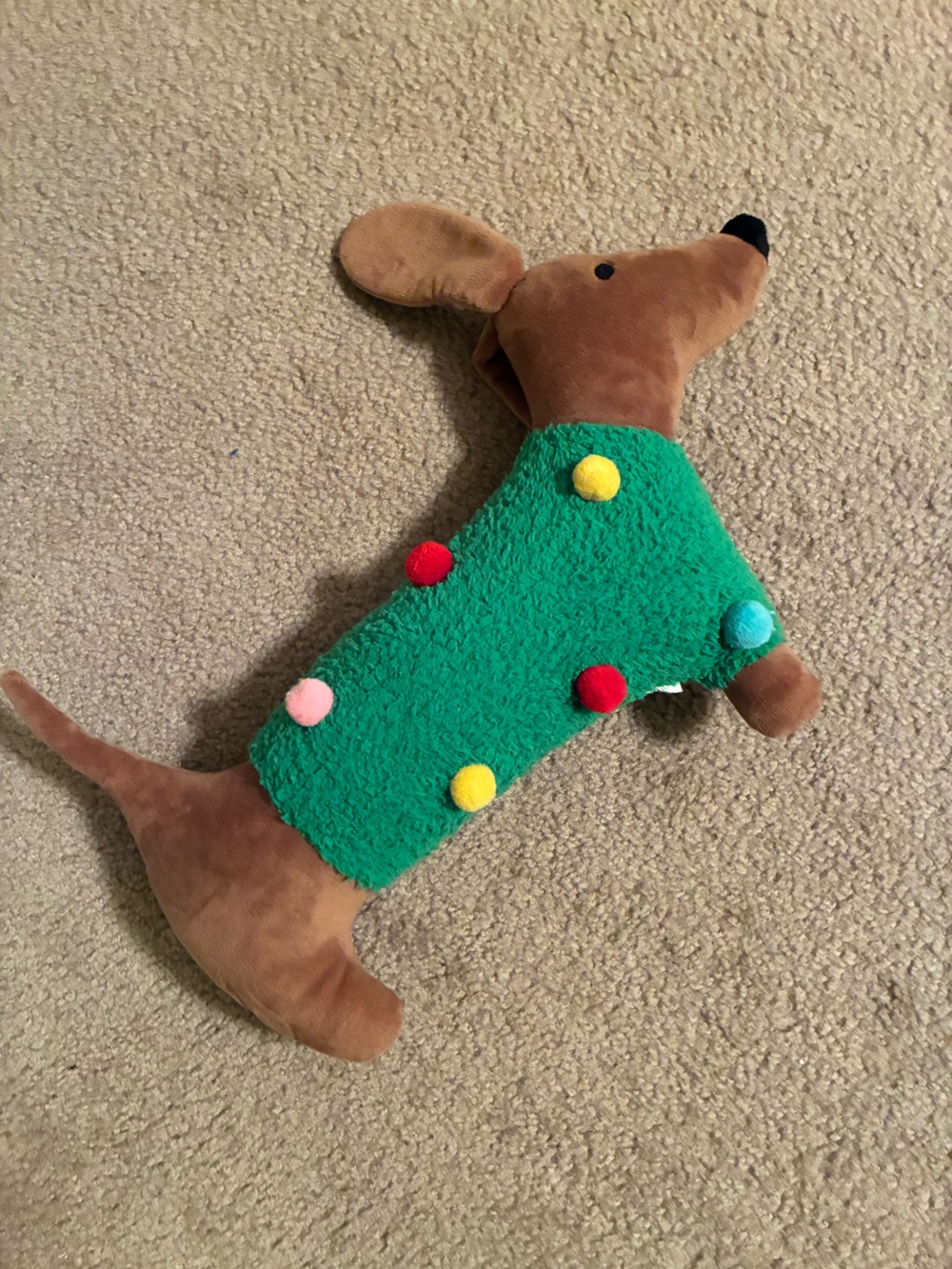 Dachshund Holiday Pillow